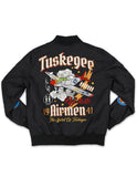 TUSKEGEE AIRMEN BOMBER  BLACK JACKET