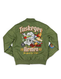 TUSKEGEE AIRMEN BOMBER JACKET - OLIVE GREEN