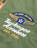 TUSKEGEE AIRMEN BOMBER JACKET - OLIVE GREEN