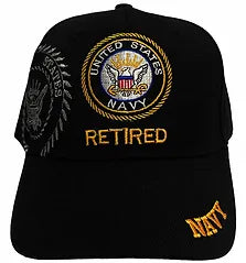 U.S. NAVY RETIRED BLACK HAT