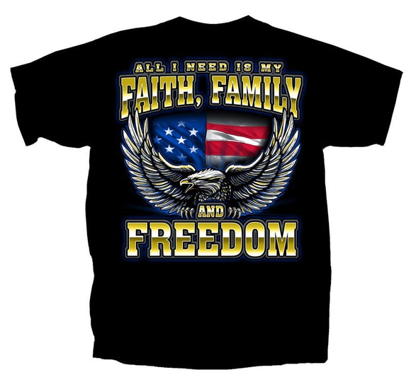 FAITH, FAMILY AND FREEDOM EAGLE T-SHIRT