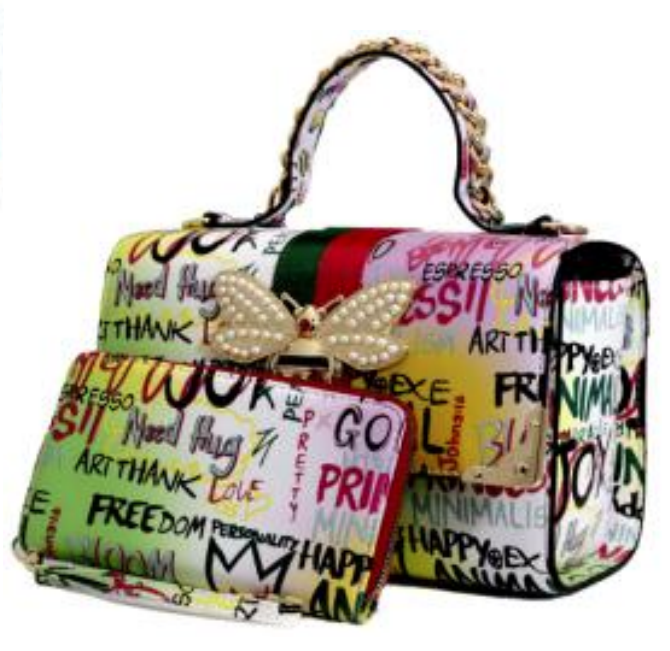 Two Piece Queen Bee Graffiti Bag – BoutiqueBawse