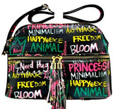 GRAFFITI MID ZIP TASSEL CROSSBODY