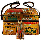 GRAFFITI MID ZIP TASSEL CROSSBODY