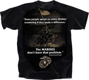 MARINES MAKE A DIFFERENCE RONALD REAGAN QUOTE T-SHIRT
