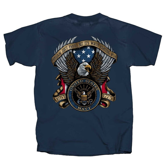 NAVY FREEDOM ISN'T FREE BUT IT'S WORTH FIGHTING FOR T-SHIRT