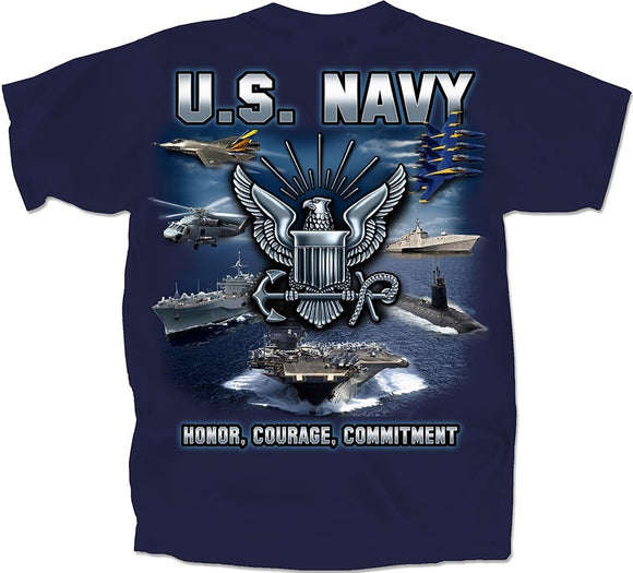 NAVY HONOR COURAGE COMMITMENT T-SHIRT